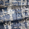 Tapis de salon de design moderne à poils courts bleu gris Double BLU001 Offre