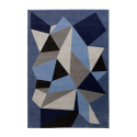 Tapis de salon design géométrique Milano bleu gris moderne BLU016 Vente