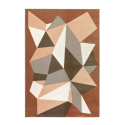 Tapis gris marron rectangulaire design géométrique moderne Milano GLO006 Vente