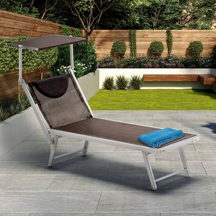 Transat De Plage Bain De Soleil En Aluminium Santorini Limited Edition