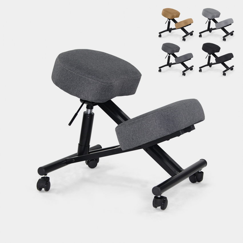 Chaise de bureau ergonomique siège assis-genoux en tissu Balancesteel Lux Vente