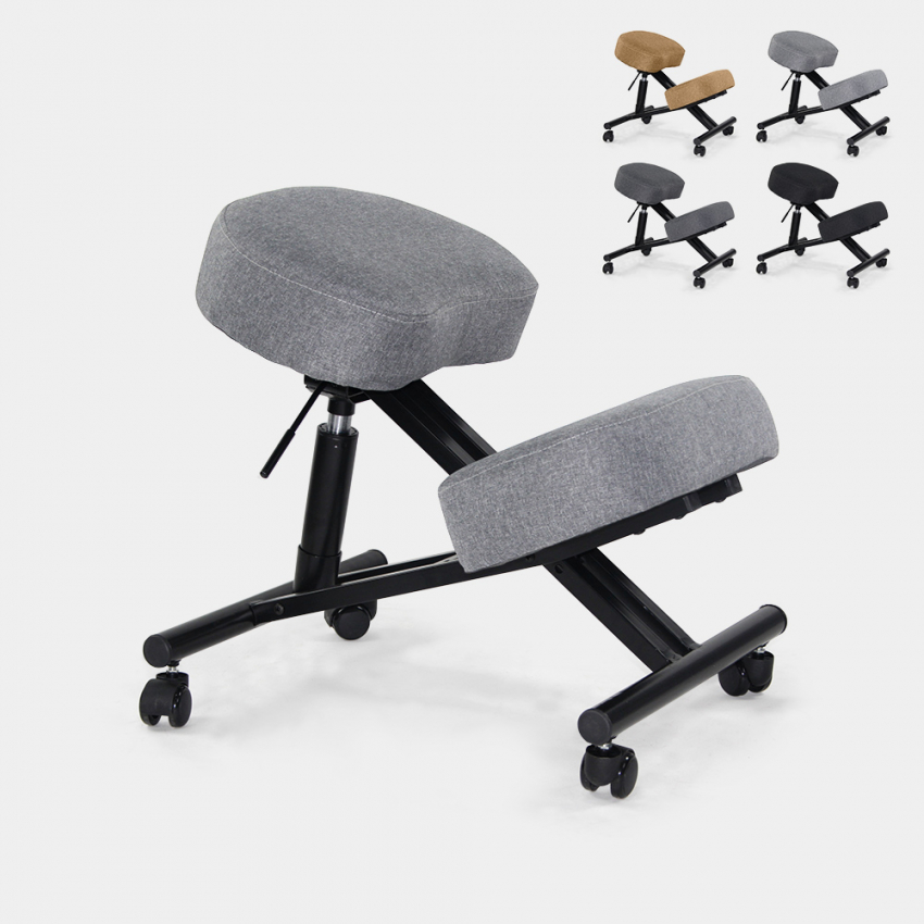Chaise orthopédique suédoise ergonomique en tissu et en métal Balance Lux