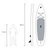 Planche de stand up paddle gonflable sup 12'0 366cm Poppa 