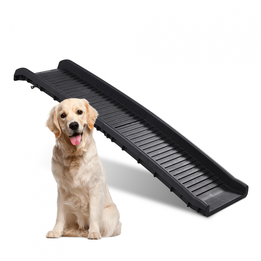 Escalier pliable pratique pour chiens pour voiture et VUS, rampe  antidérapante à 4 marches, idéale pour les petits et grands chiens,  portative et facile à utiliser