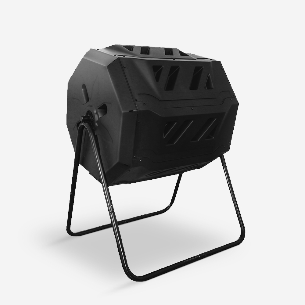 Composteur rotatif pour jardin extérieur 160 litres deux compartiments Abacus