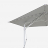 Parasol de jardin déporté 3 mètres en acier hexagonal blanc anti UV Dorico Catalogue