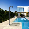 Receveur de douche extérieur en bois piscine et jardin 80x80cm Arkema Design Ecowood D107 Remises