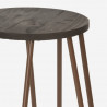 Tabouret haut de bars restaurants cuisines au design industriel en bois métal Carbon Top Achat