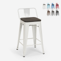 tabouret de bar design industriel en métal bois de style steel wood top Remises