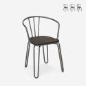 chaise cuisine et bar style Lix accoudoirs en acier design industriel ferrum arm Réductions