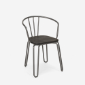 chaise cuisine et bar style Lix accoudoirs en acier design industriel ferrum arm 