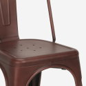 chaise de cuisine design industriel vintage en métal shabby chic style steel old 