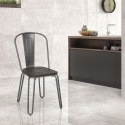 chaise de cuisine et bar en acier style Lix design industriel ferrum one Dimensions