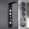 Colonne de douche en acier affichage LED cascade d'hydromassage Abano Offre