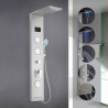 Panneau de colonne de douche en acier avec mélangeur de cascade d'hydromassage d'affichage à LED Abano Caractéristiques