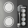 Colonne de douche en acier affichage LED cascade d'hydromassage Abano Remises