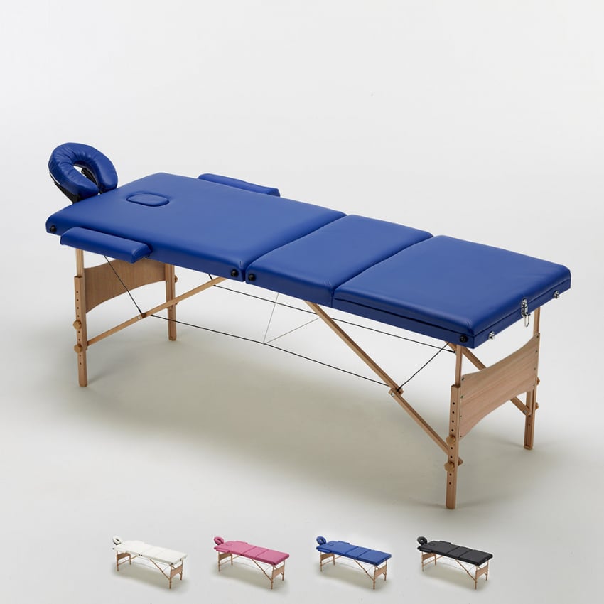 Table de massage portable pliante à 3 zones, Avec cadre en