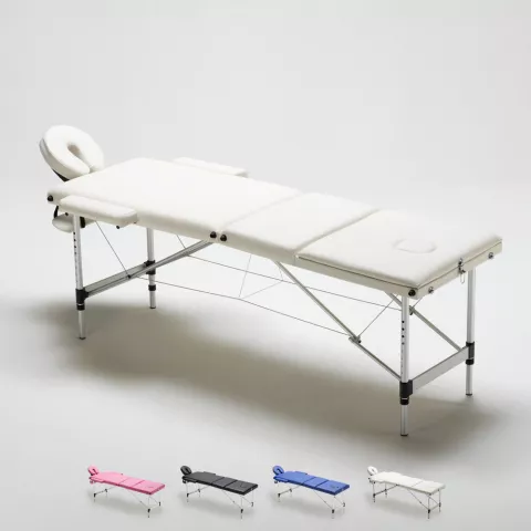 Table de massage portable pliante en aluminium à 3 zones 210 cm Thai Promotion