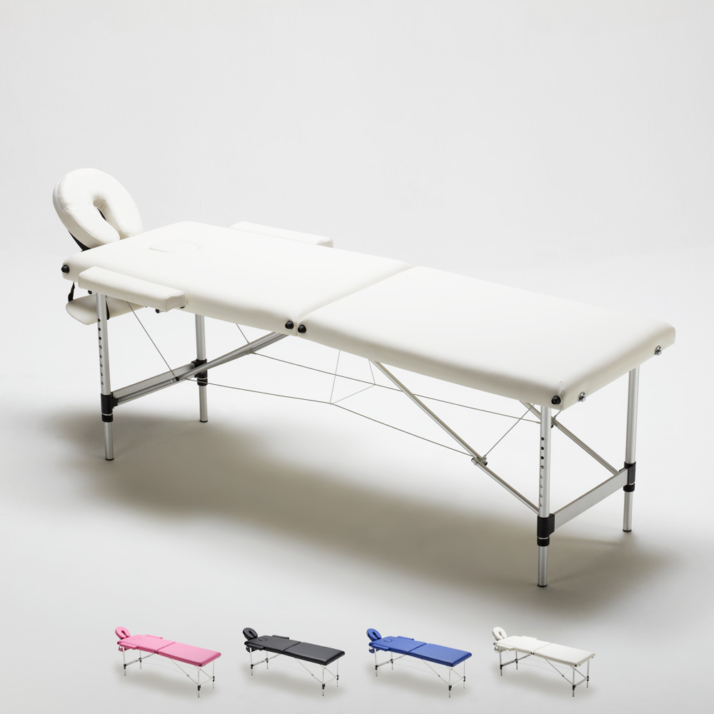 Table de massage pliante en aluminium portable 2 zones 210 cm Shiatsu