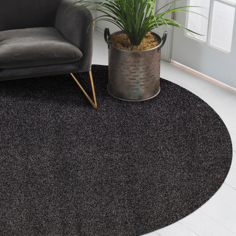 Bureau de salon avec tapis antistress gris noir rond 80cm Casacolora CCTOGRN Promotion
