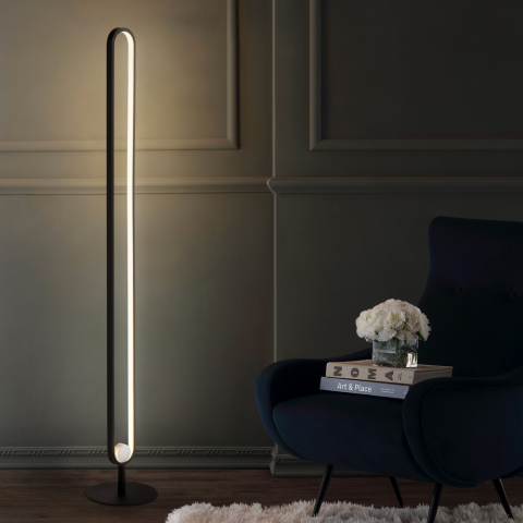 Lampadaire LED su pied pour Salon au Design Moderne et élégant Polluce