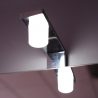 Meuble de salle de bain base suspendue 2 tiroirs miroir lampe LED évier en céramique Kallsjon Oak