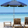Parasol de plage 220 cm coupe-vent professionnel anti UV Bagnino Fluo Prix