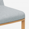 Chaise de cuisine bar restaurant en tissu et métal effet bois design Davos Light Prix