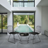 Table + 2 chaises de jardin intérieur et extérieur design moderne Etzy Remises