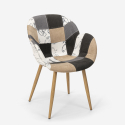 Chaise patchwork de cuisine salon design nordique patchwork Finch 