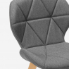 Chaise design nordique pieds bois tissu cuisine bar restaurant Whale