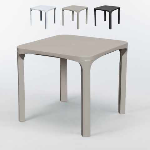 Lot de 14 Tables carrées en Polyrotin 80x80 pour extérieur jardin bar terrasse restaurant Grand Soleil Olè Promotion