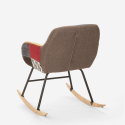 Fauteuil patchwork à bascule en tissu design moderne Woodpecker Achat