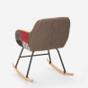 Fauteuil patchwork à bascule en tissu design moderne Woodpecker Achat