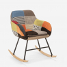 Fauteuil patchwork à bascule en tissu design moderne Woodpecker Prix