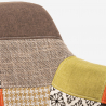 Fauteuil patchwork à bascule en tissu design moderne Woodpecker 