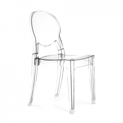 Chaise design moderne transparente pour cuisine salle à manger bar restaurant Scab Igloo Promotion