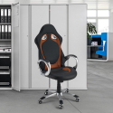 Chaise de bureau sport fauteuil gamer ergonomique en similicuir Race Offre