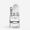 Table de maquillage mobile coiffeuse miroir tabouret de chambre Flora