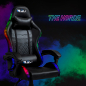 Chaise gaming ergonomique avec coussin lombaire et appui-tête RGB LED The Horde Offre