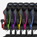 Chaise gaming ergonomique avec coussin lombaire et appui-tête RGB LED The Horde Dimensions