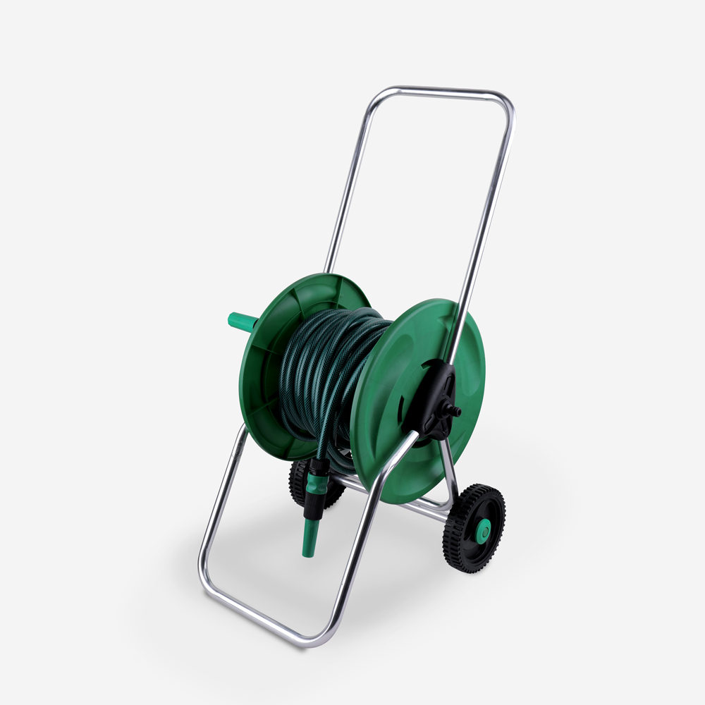 Chariot a tuyau d'arrosage 20 m pour le jardin Tubulus