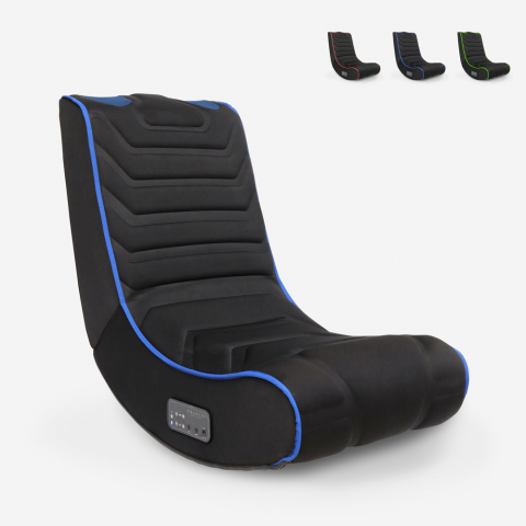 Chaise de jeu ergonomique Floor Rockers avec haut-parleurs Bluetooth Dragon