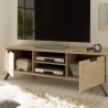 Meuble TV design scandinave 2 portes compartiments ouverts en bois Palma Remises