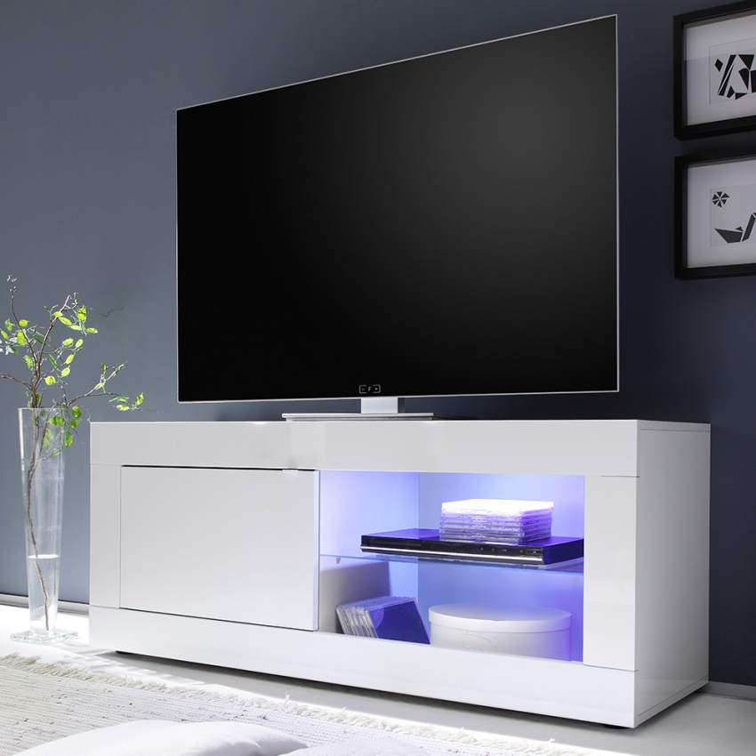 Living et meuble TV composable au design contemporain - Porto