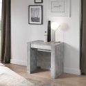 Table console extensible moderne pour salon et salle à manger gris béton Margaret Remises