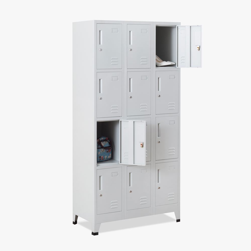 Casier métallique 12 compartiments pour dressing 90x45 H190 avec serrure Krakatoa Light