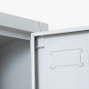 Armoire de bureau avec 2 portes métalliques 90x40 H180 verrouillable Vesuvio Light Dimensions