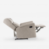 Fauteuil relax inclinable manuel en tissu avec repose-pied Hope Dimensions