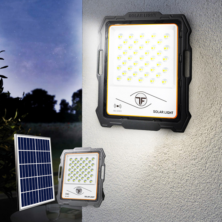 Projecteur LED 100W panneau solaire portable 2000 lumens télécommande Inluminatio M